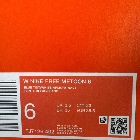 Brand New Nike Free Metcon 6 Women’s Workout Shoes “Blue Tint” FJ7126 402 No Lid - Picture 11 of 15